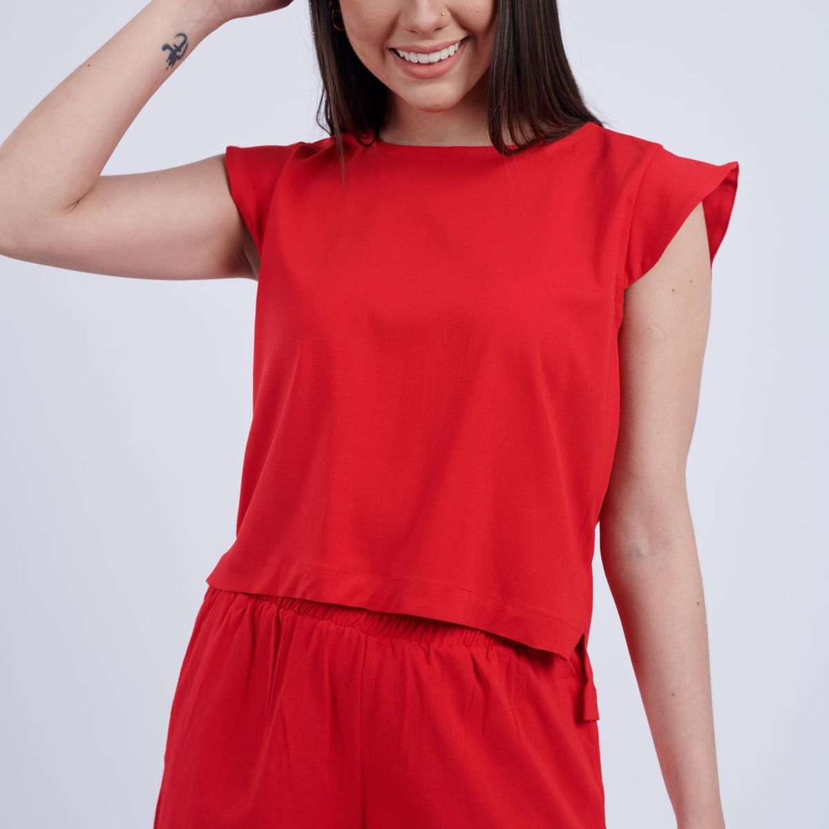 GENERICO - CONJUNTO MUJER DE 2 PIEZAS BLUSA Y SHORT PAULA