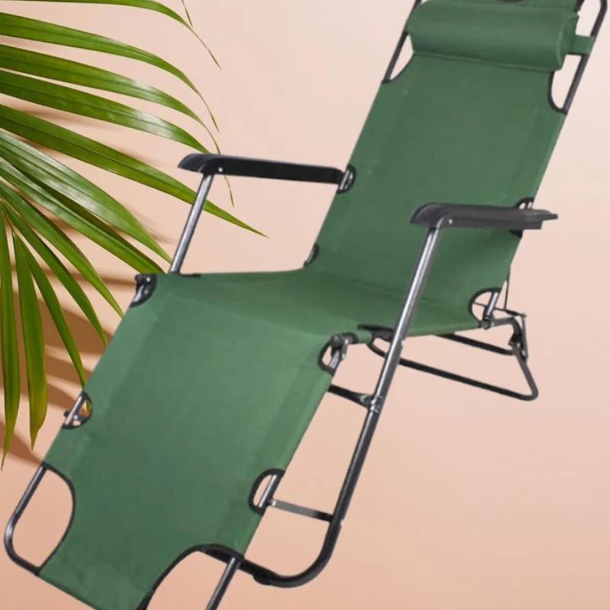 GENERICO - SILLA RECLINABLE TERRAZA PLAYA GRAVEDAD CERO VERDE