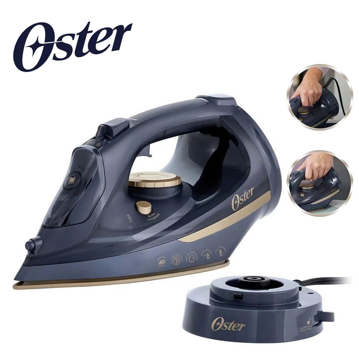 OSTER - Plancha de Vapor Inalámbrica Oster 2 en 1 2200 watts GCSTCC5000
