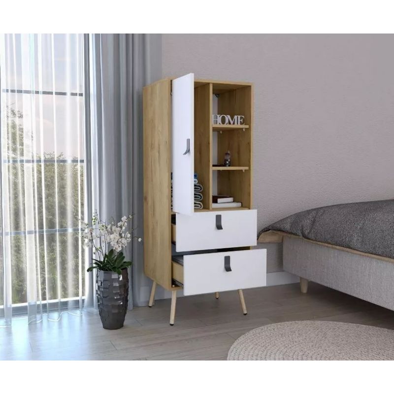 NACION MUEBLES - COMODA NACION MUEBLES KARZO COLOR MADERA