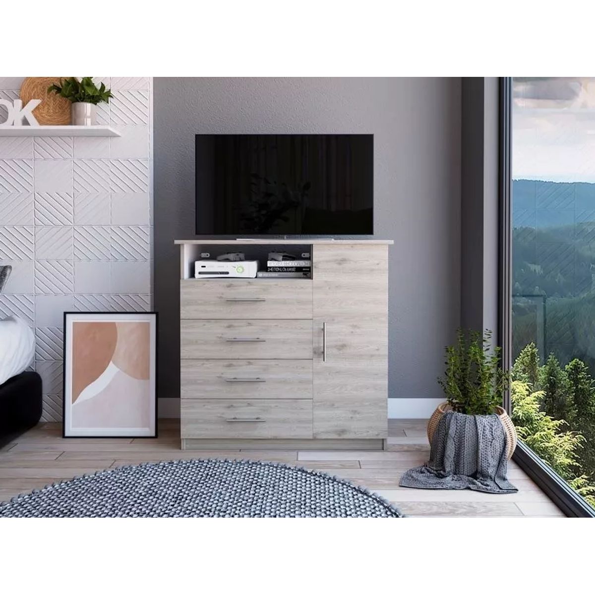 NACION MUEBLES - COMODA NACION MUEBLES FEEL COLOR GRIS