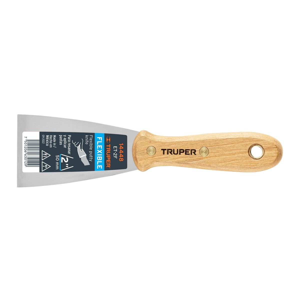 TRUPER - Espátula flexible 2 con mango de madera Truper