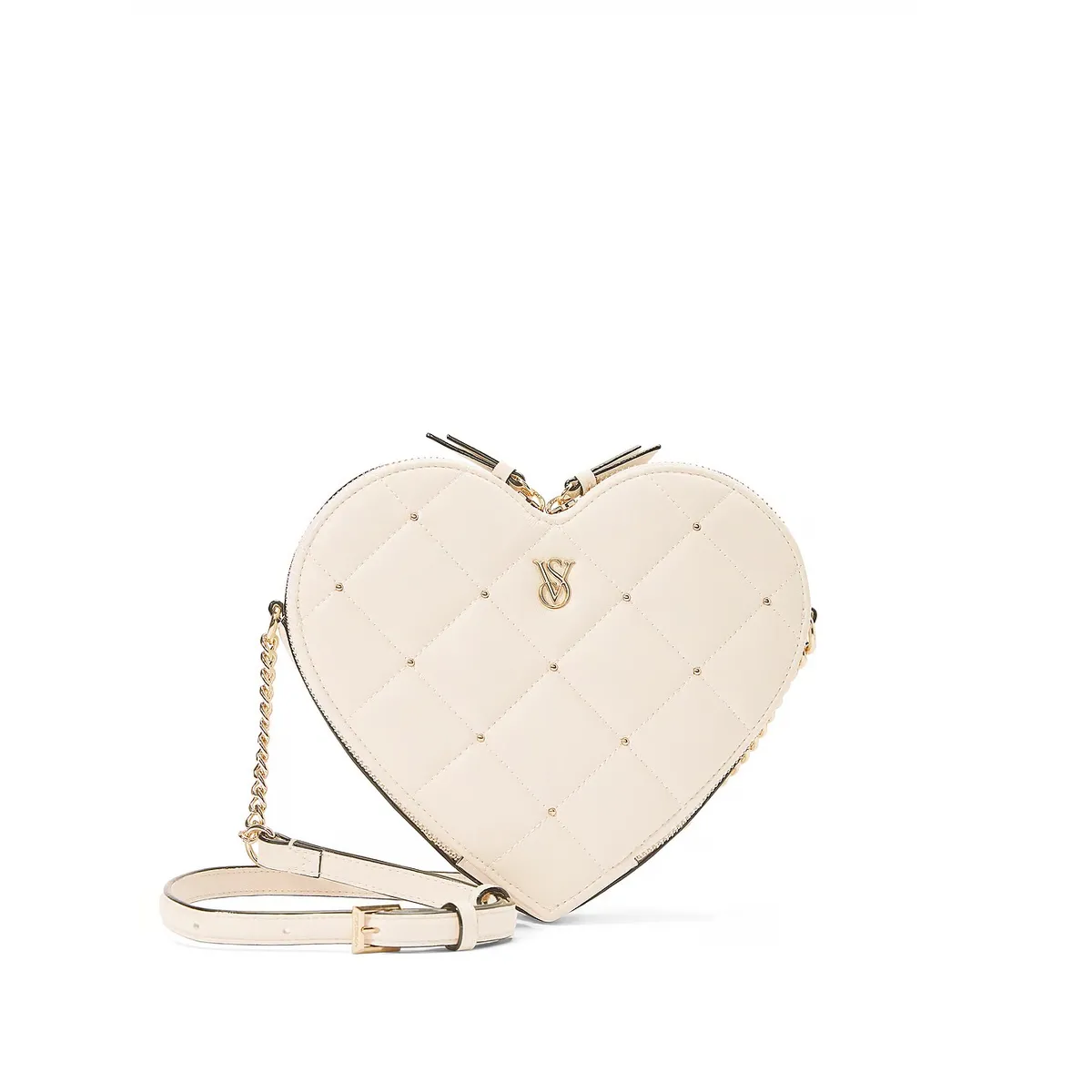 VICTORIA'S SECRET - Cartera Crossbody blanco humo de corazón victorias secret