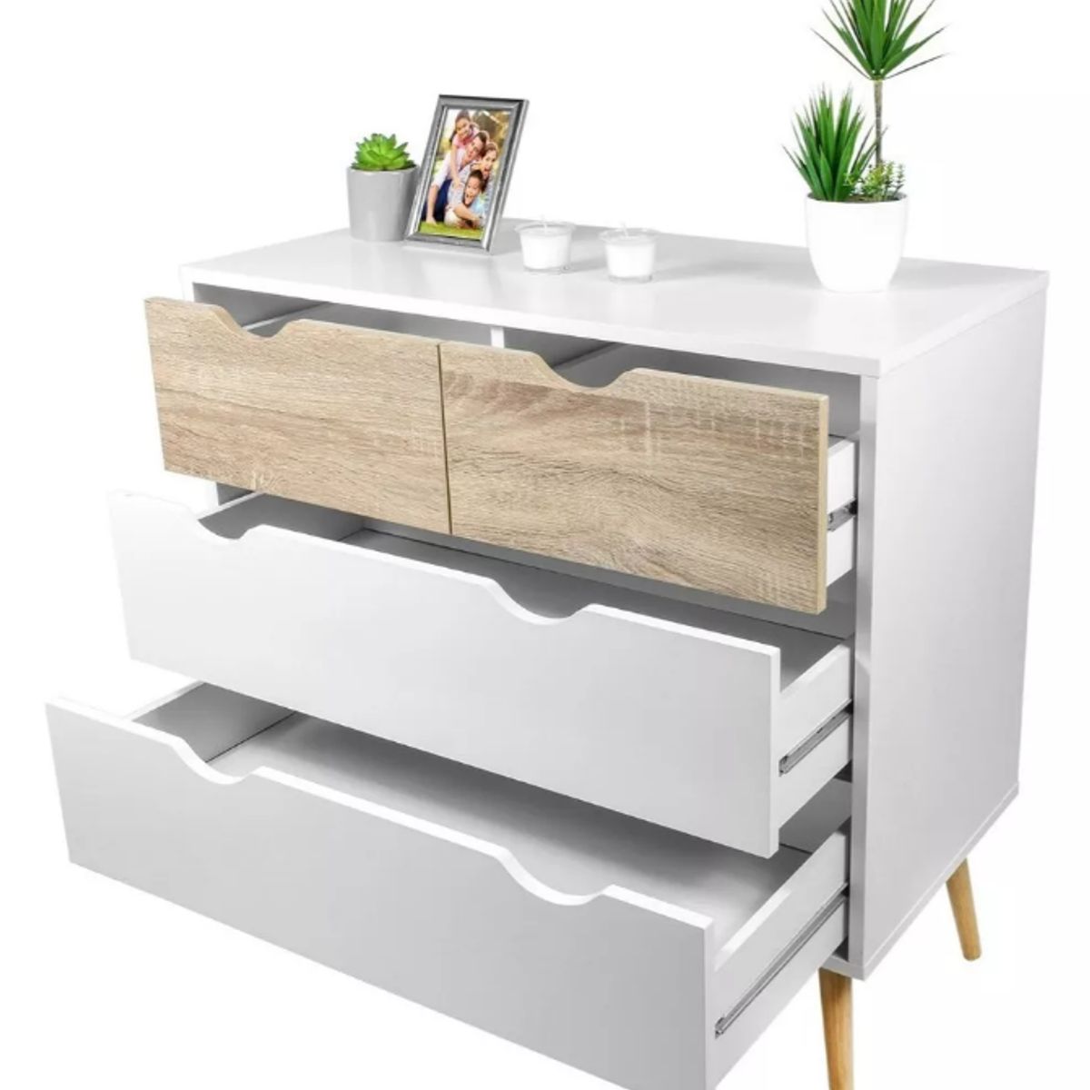 NACION MUEBLES - COMODA NACION MUEBLES INTI COLOR BLANCO