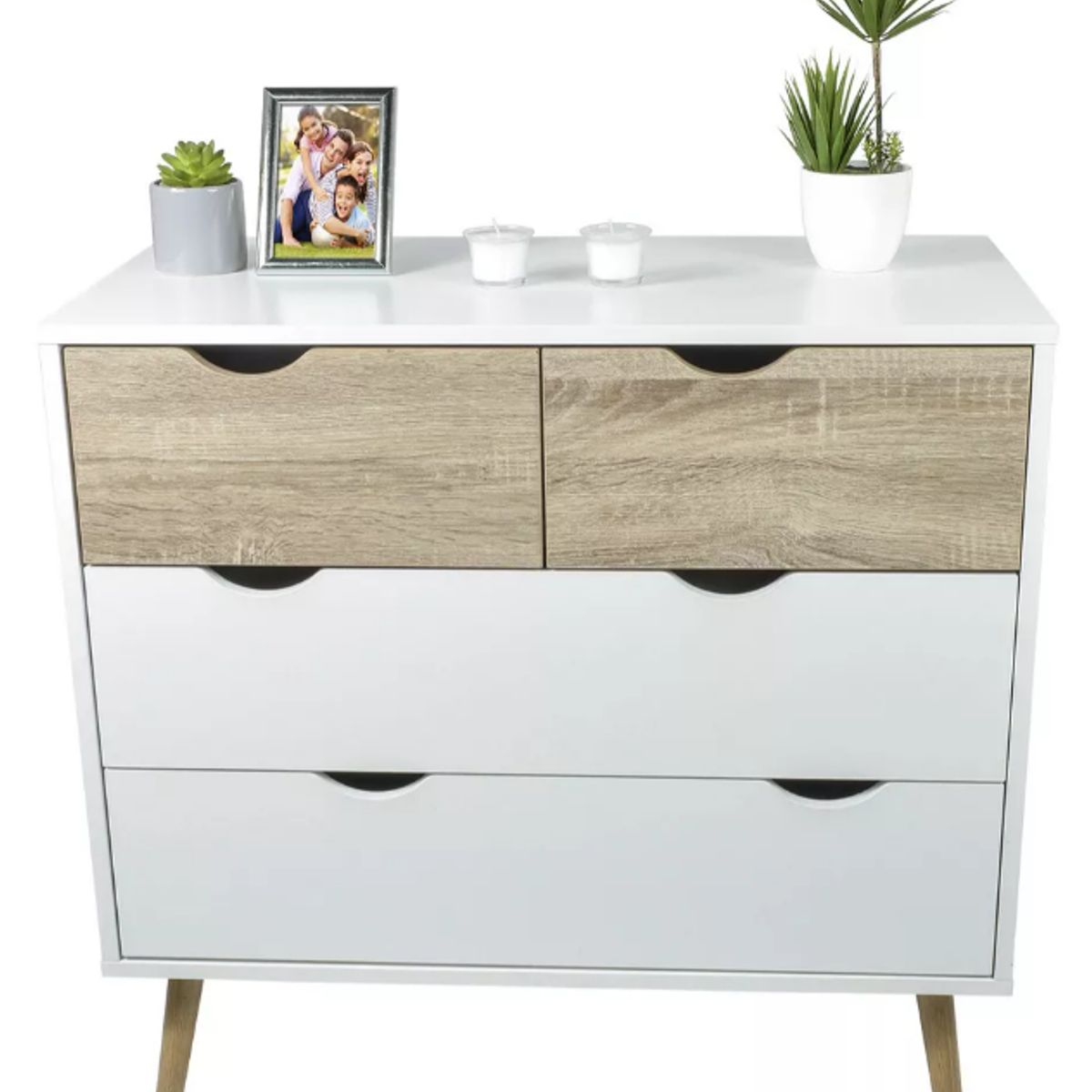 NACION MUEBLES - COMODA NACION MUEBLES INTI COLOR BLANCO