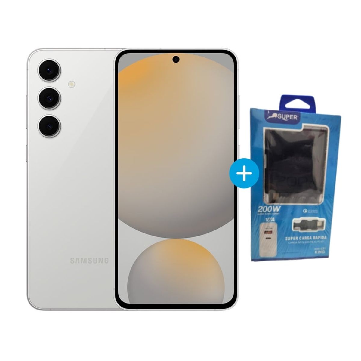 SAMSUNG - Combo Samsung S24 FE 5G 256GB 8GB y CARGADOR SUPER CARGA RAPIDA 200W