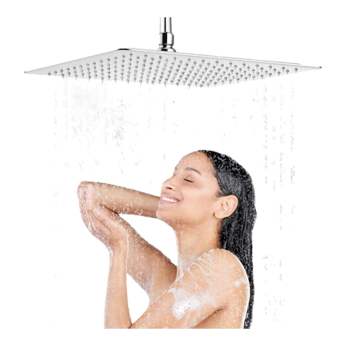 GENERICO - Cabezal Ducha Española Cuadrada 30x30cm Acero Inoxidable 304 Premium