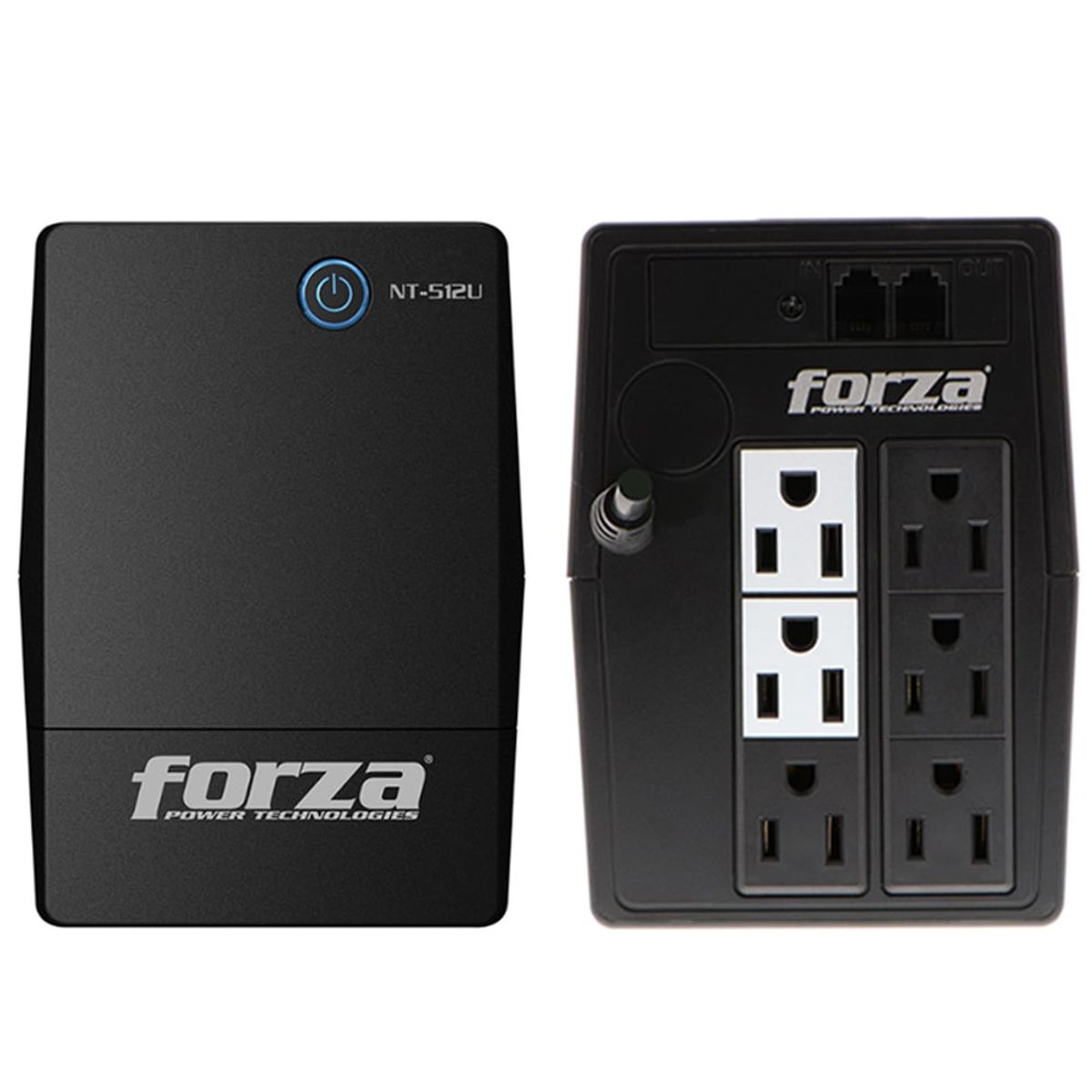 FORZA - Respaldo de emergencia UPS FORZA NT-512U 500VA 250W 6 TOMAS 220V