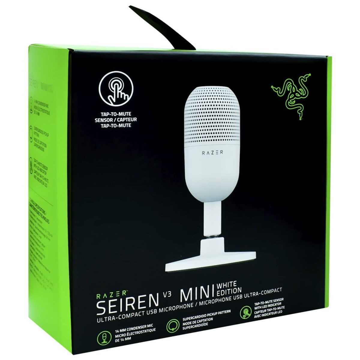 RAZER - MICROFONO RAZER SEIREN V3 MINI USB WHITE