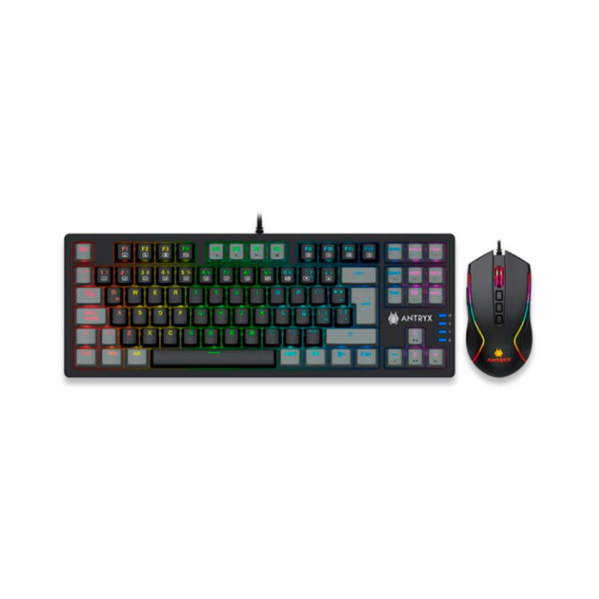 ANTRYX - Kit Gaming Antryx Teclado mecanico + mouse GC-5500 Blue Switch