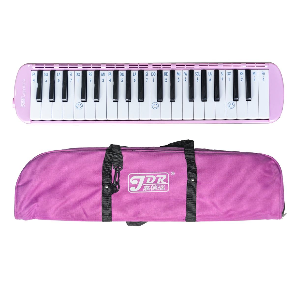 GENERICO - Melódica 37 teclas Rosa JDR MM37 PK funda.