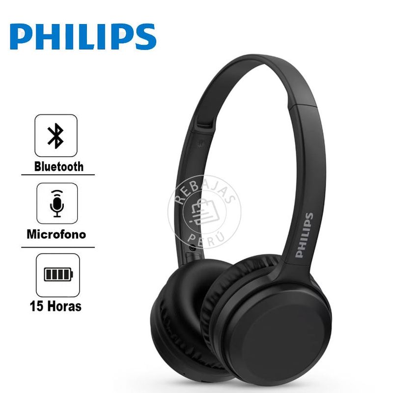 Audífonos Inalámbricos Philips TAH1108BK Bluetooth, 15H Batería