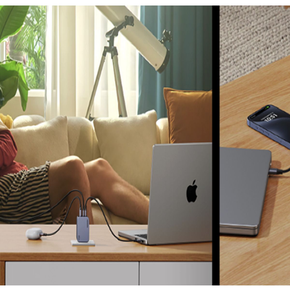 UGREEN - Cargador Completo Original Ugreen de 3 puertos 65W