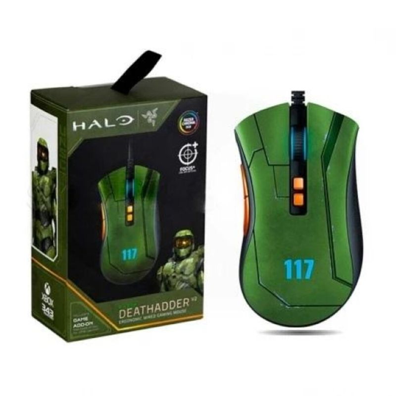 RAZER - MOUSE GAMING RAZER DEATHADDER V2 HALO INFINITE