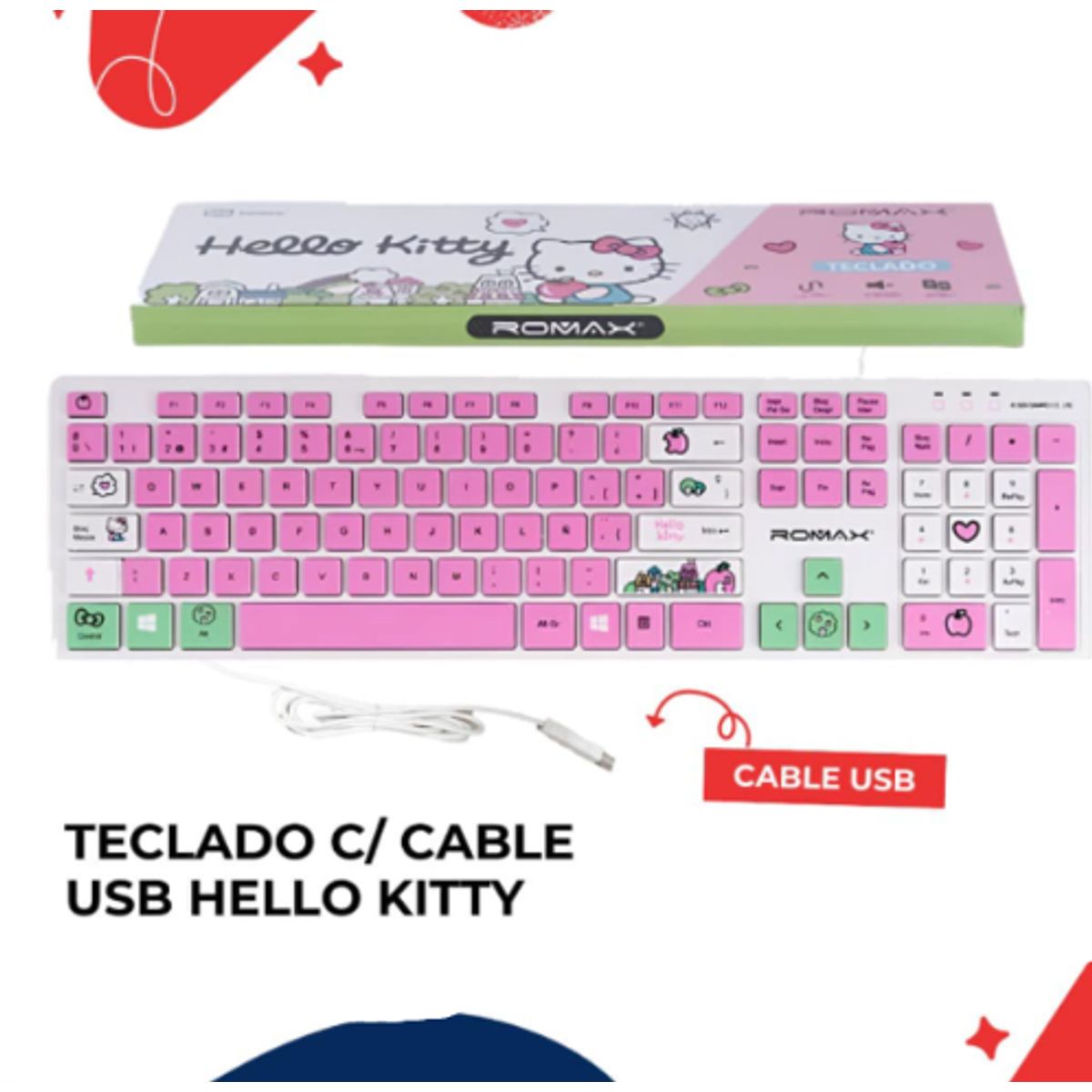 GENERICO - TECLADO CON CABLE USB