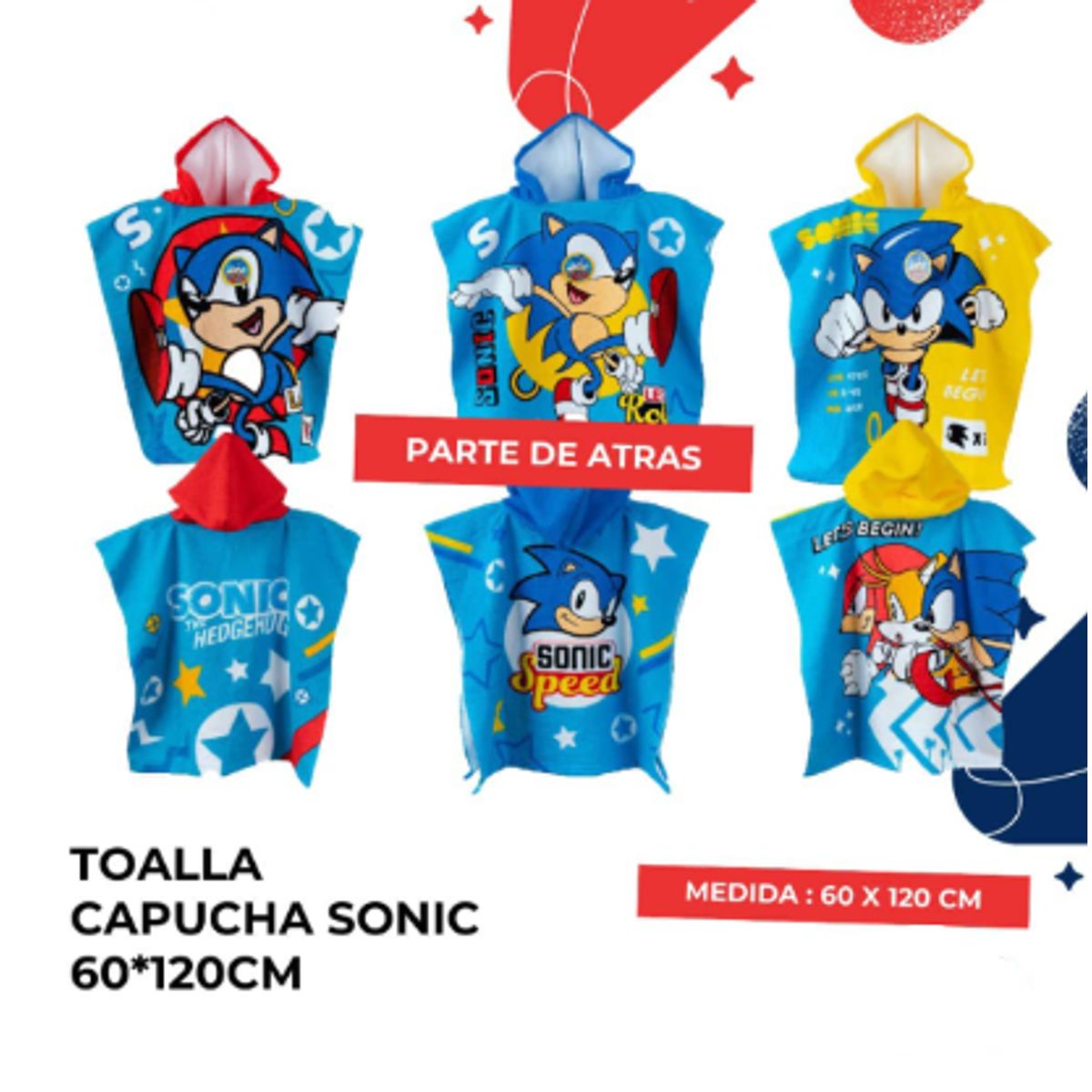 GENERICO - TOALLA CAPUCHA 60X120CM