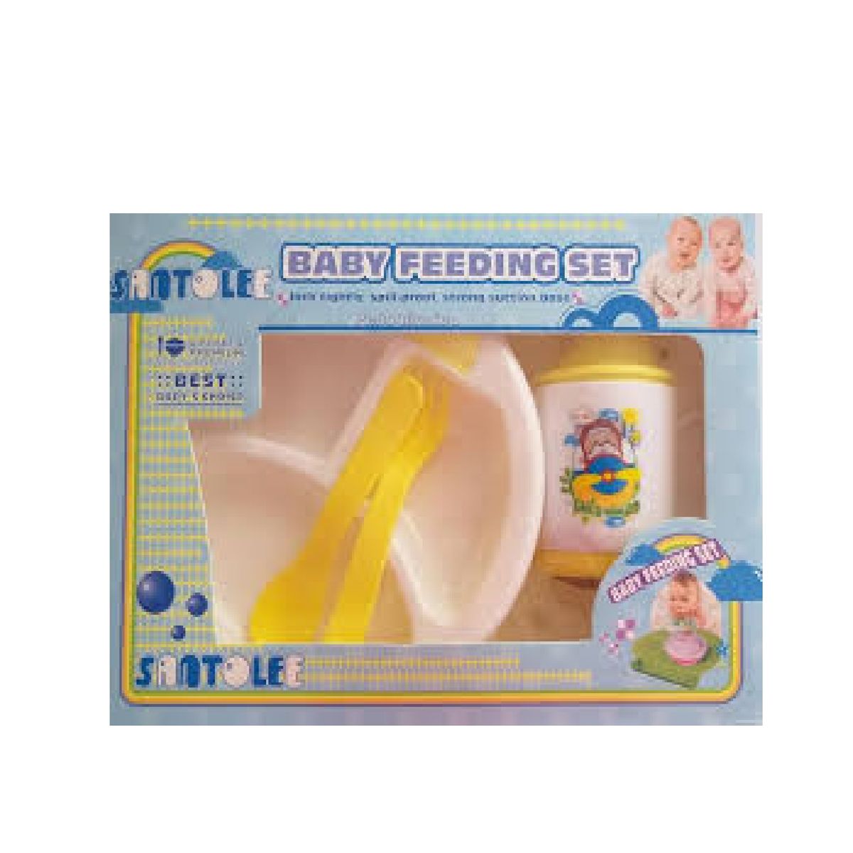 SANTOLEE - Santolee - Set de Plato Térmico & Taza para Bebes