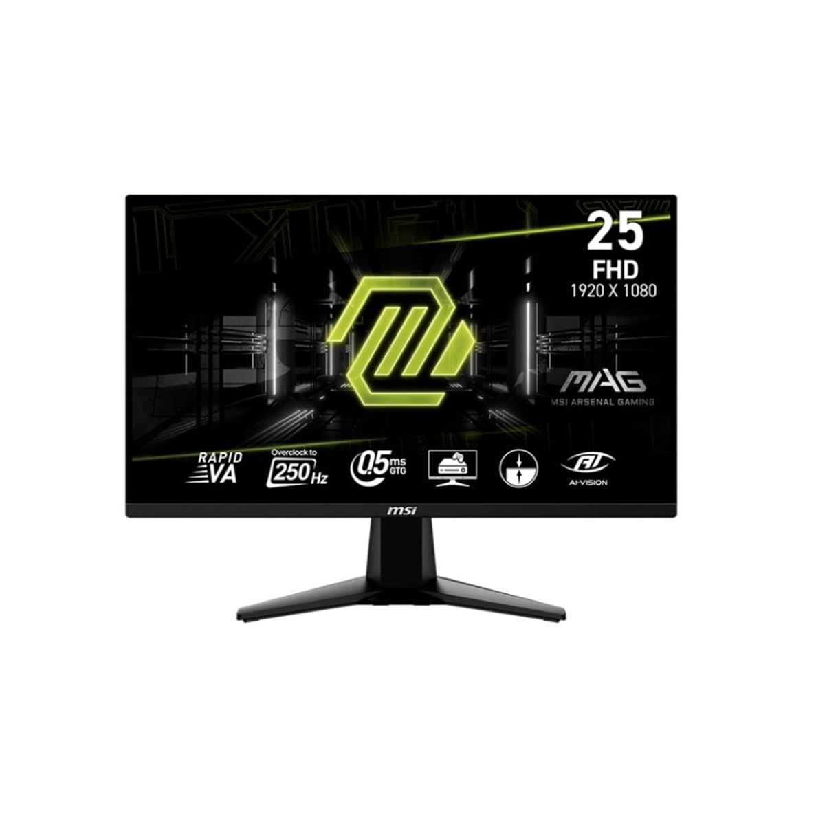 MSI - Monitor MSI MAG-255XFV 25 Pulgadas FHD Rapid VA 250 Hz 0.5 ms HDMI DP