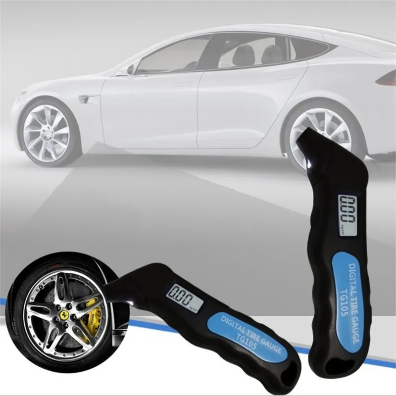 GENERICO - Manómetro digital medidor presión llanta carroauto bicicleta