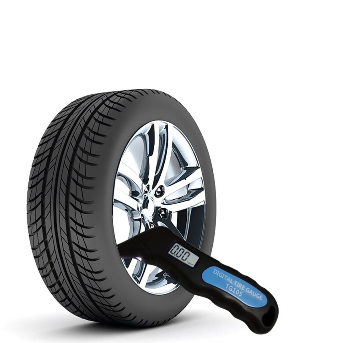 GENERICO - Manómetro digital medidor presión aire llanta carro auto bicicleta