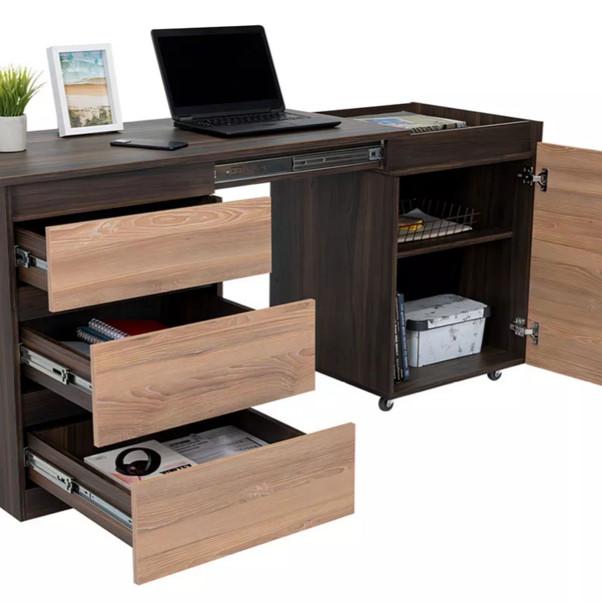 NACION MUEBLES - ESCRITORIO NACION MUEBLES DUDA COLOR MARRÓN