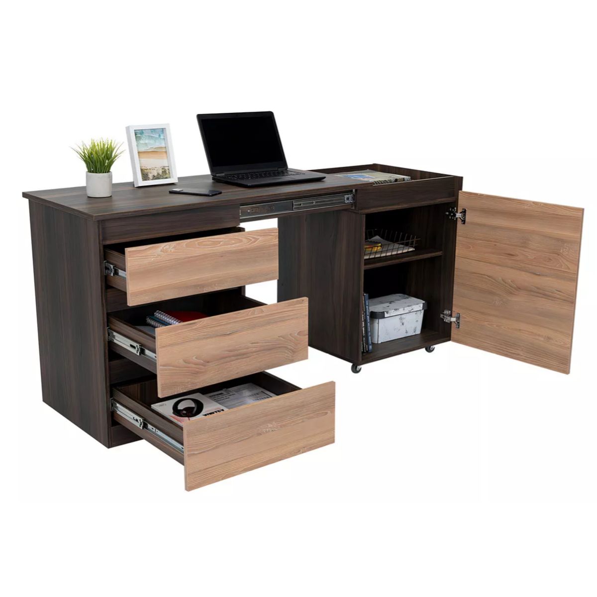 NACION MUEBLES - ESCRITORIO NACION MUEBLES DUDA COLOR MARRÓN