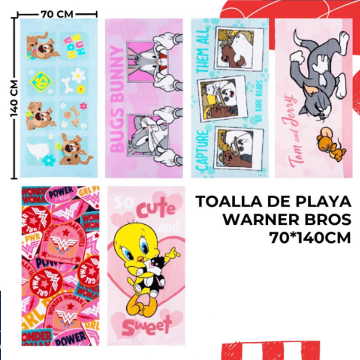 GENERICO - Toalla de Playa 70x140cm