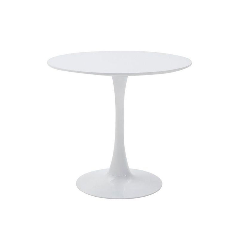 OFIDEAS - Mesa de Comedor Circular Oslo Color Mdf Color Blanco Ofideas