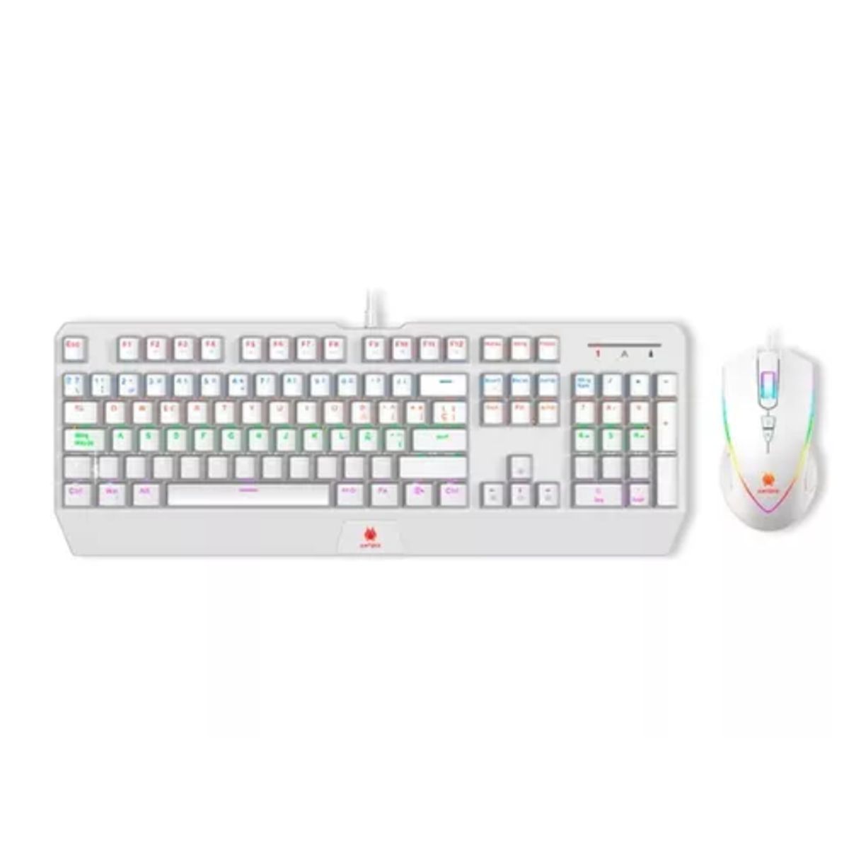 ANTRYX - Kit Gaming GC-5100 White Antryx Teclado + Mouse Switch Blue