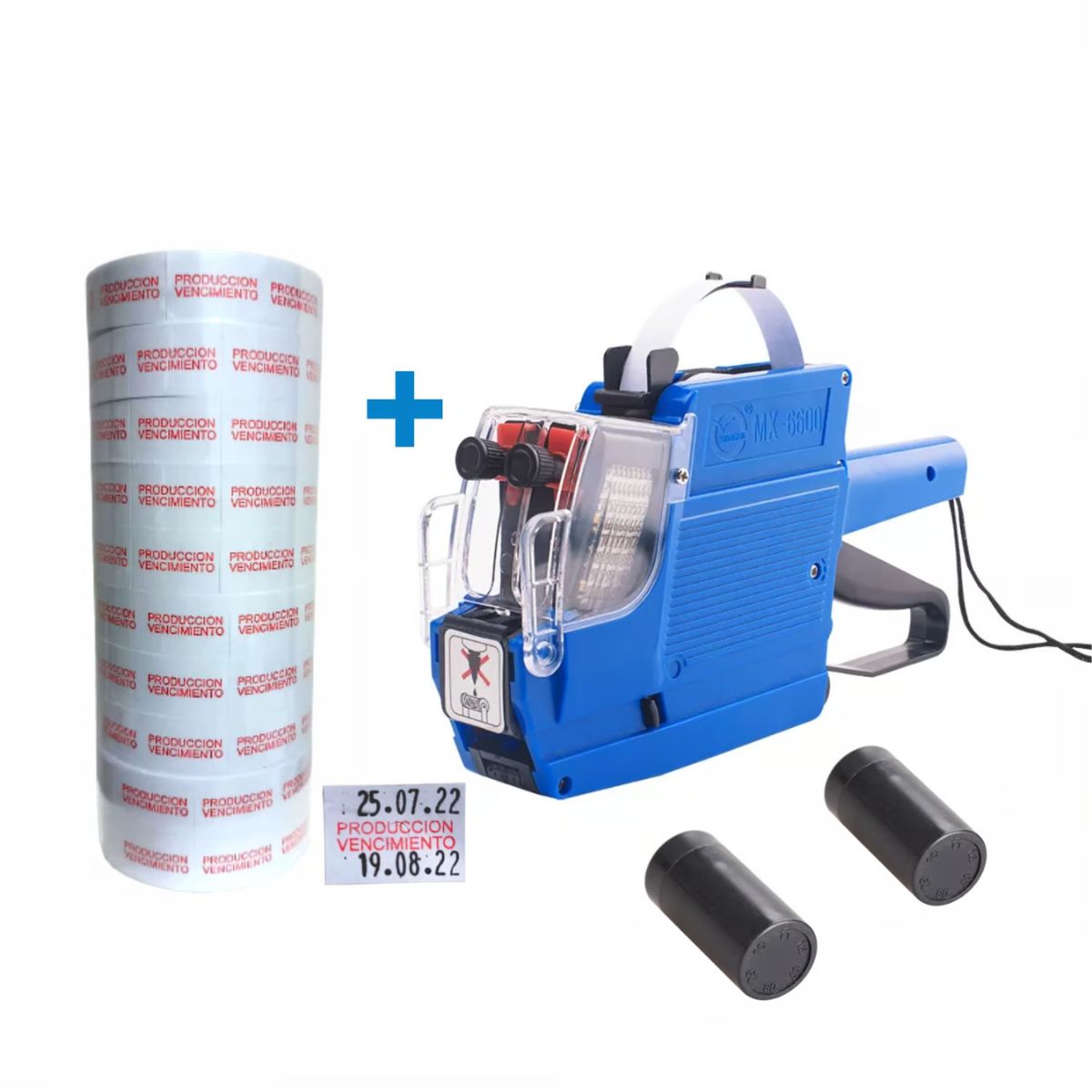 GENERICO - Etiquetadora Mx 6600 De 2 Lineas 10 Digitos +5000 Etiquetas