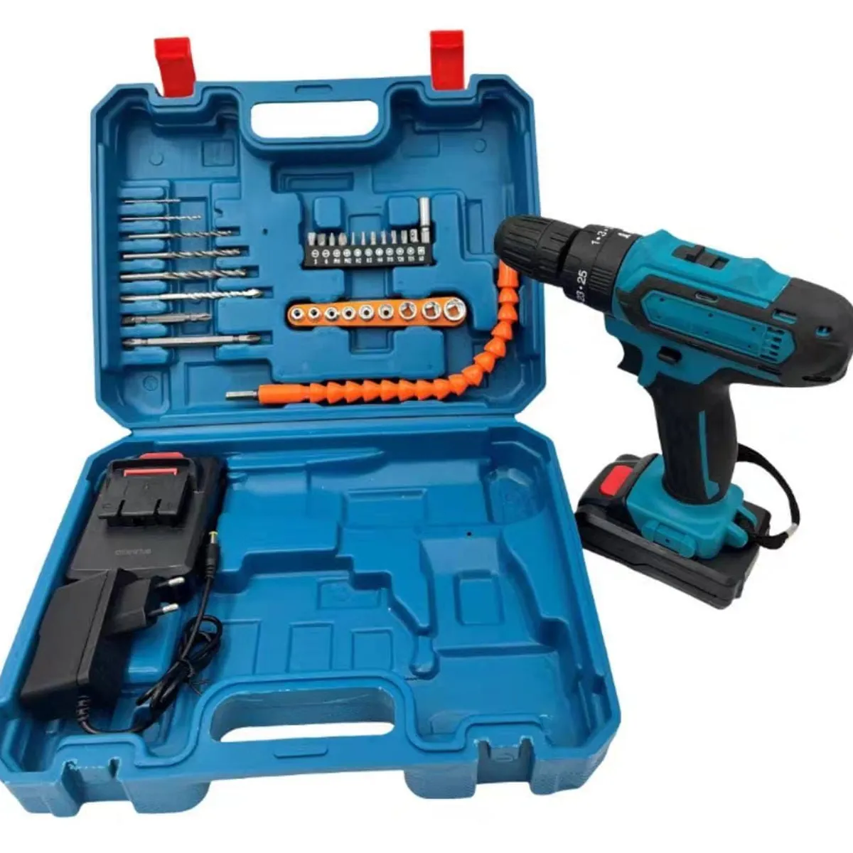 GENERICO - TALADRO ATORNILLADOR INALAMBRICO 12V BATERIA X 2 MAS ACCESORIOS