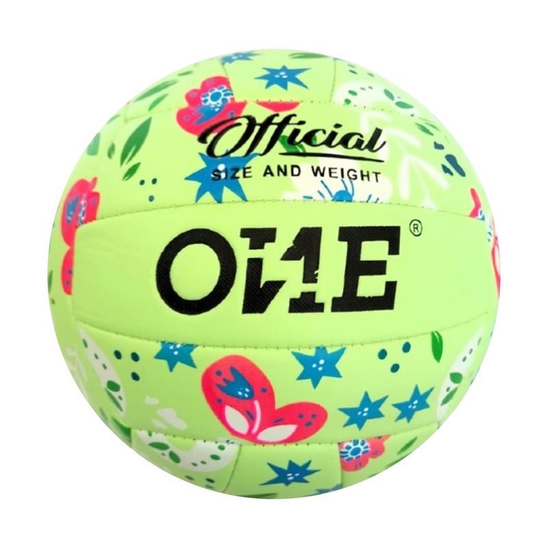 GENERICO - PELOTA PARA VÓLEY TALLA 5 TEXTURA SUAVE FLORES ONE VERDE