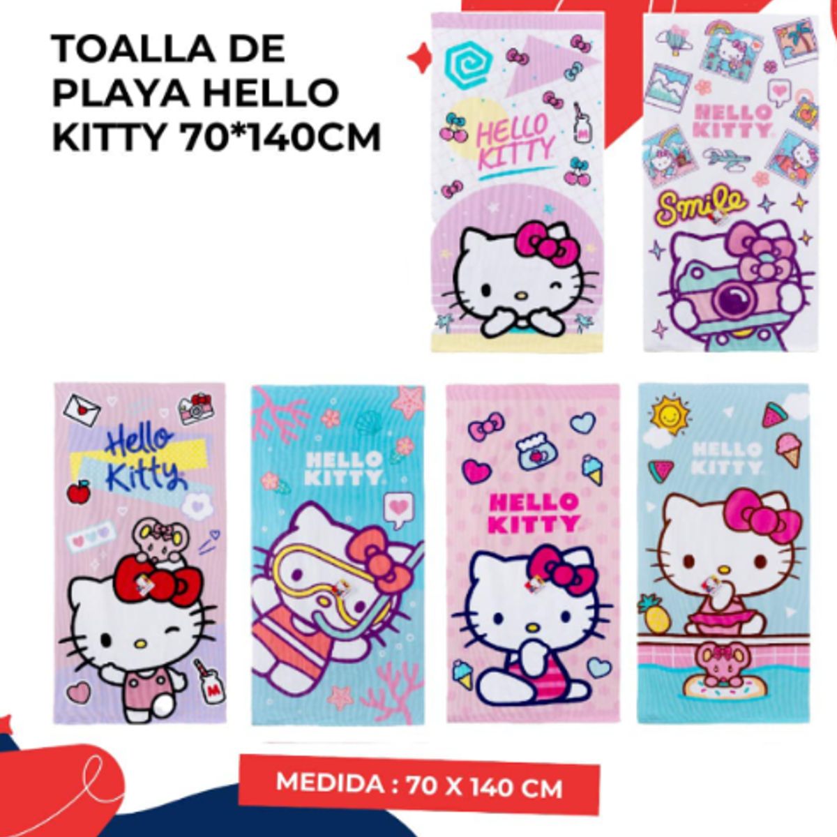 GENERICO - Toalla de Playa 70x140cm