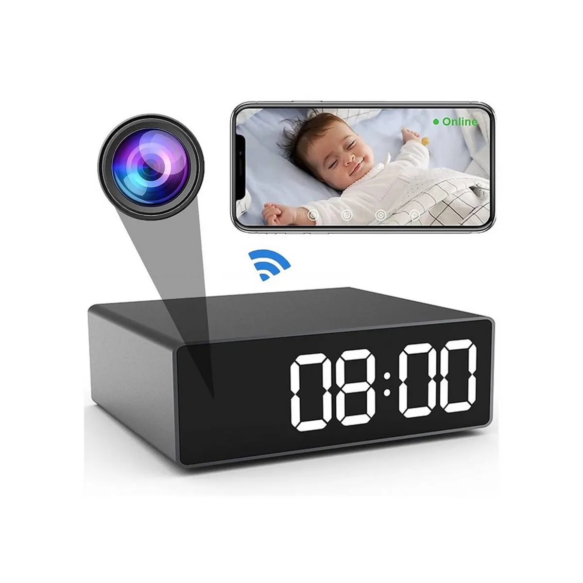 OEM - Camara Reloj Espia Wifi - FullHD Para Celular - Vision Nocturna