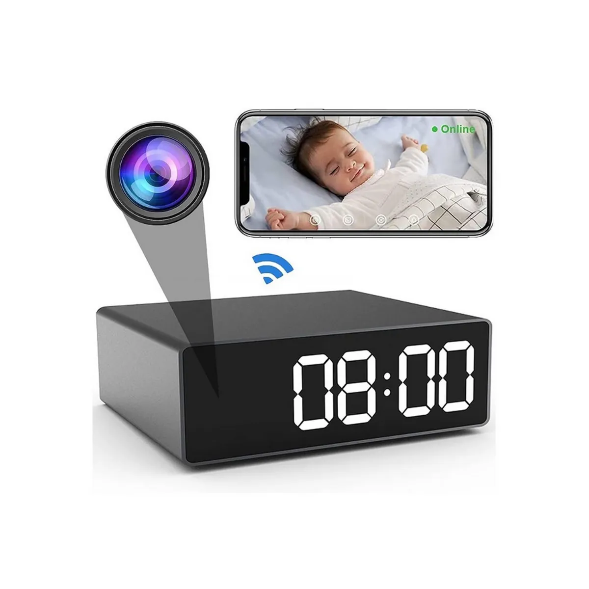 OEM - Camara Reloj Espia Wifi - FullHD Para Celular - Vision Nocturna