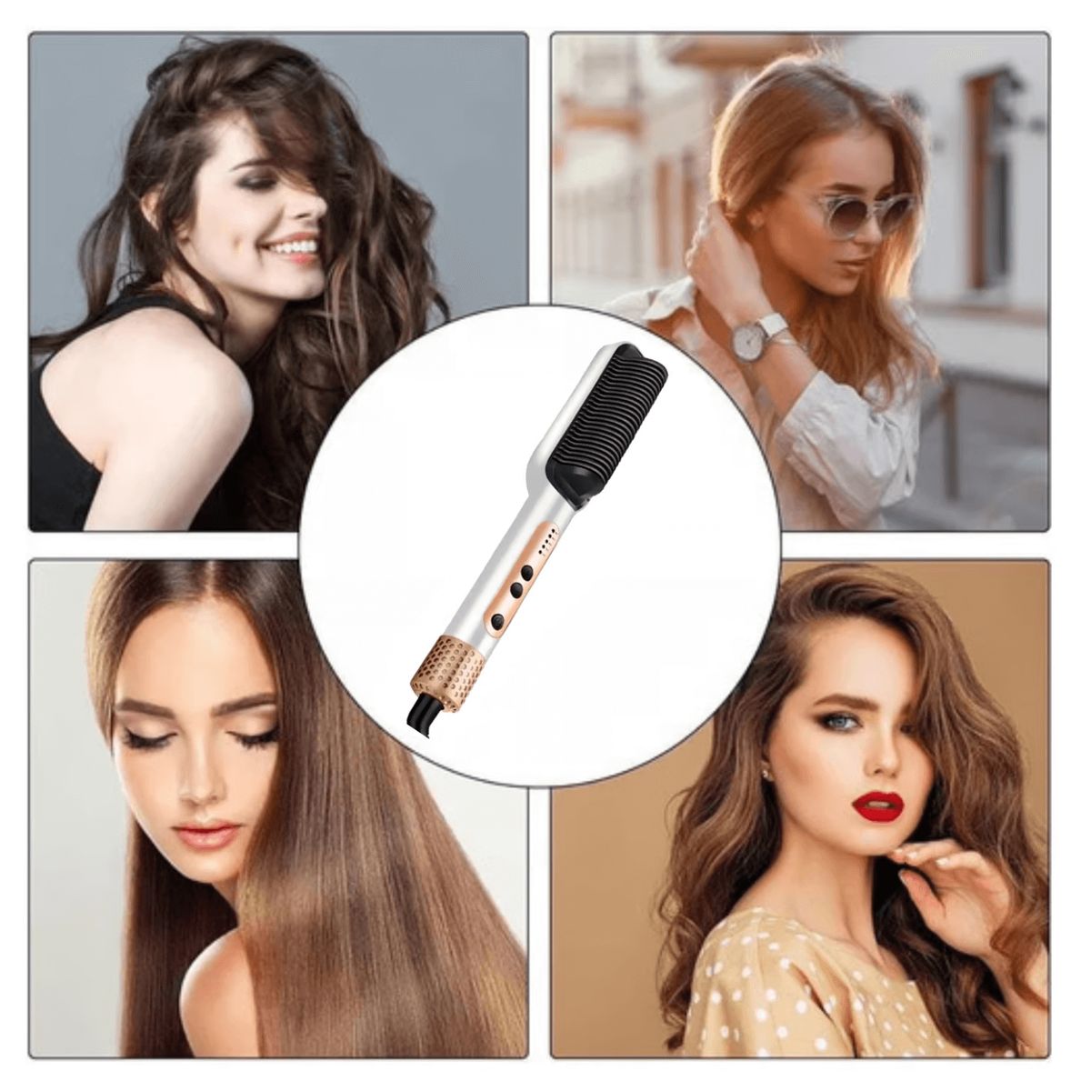 RAFF - Cepillo alisador para el cabello en tendencia - RAFF