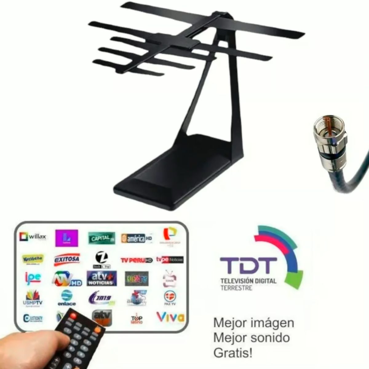 GENERICO - Antena TV Digital Full HD HDTV AJ 6022