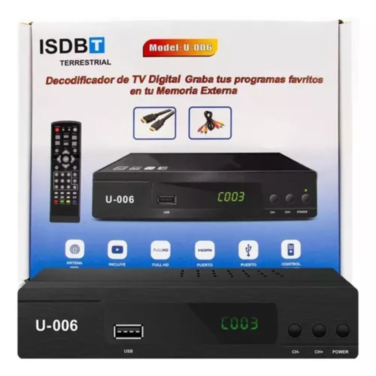 GENERICO - Decodificador Sintonizador Digital De Tv Full Hd