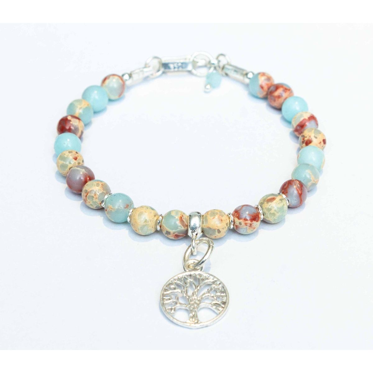 GENERICO - Pulsera Jaspe imperial- plata 950