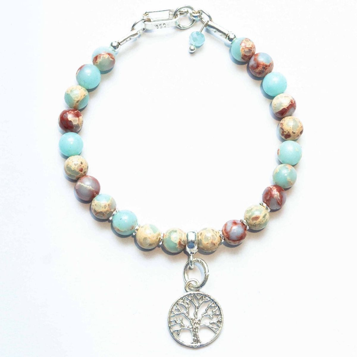 GENERICO - Pulsera Jaspe imperial- plata 950