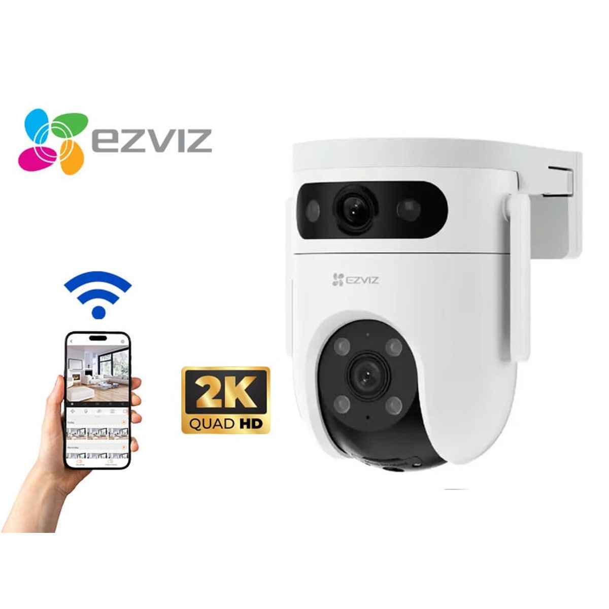 EZVIZ - Cámara de Seguridad para Exteriores EZVIZ H9C 3MP + 3MP 2K