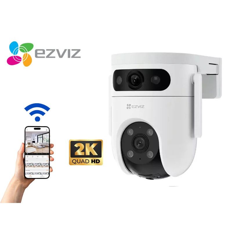 EZVIZ - Cámara de Seguridad para Exteriores EZVIZ H9C 3MP + 3MP 2K
