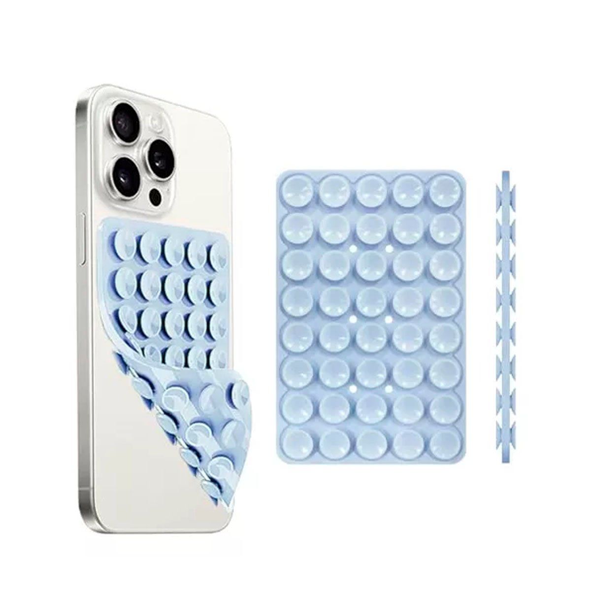 GENERICO - Ventosa para Celular de Silicona Celeste