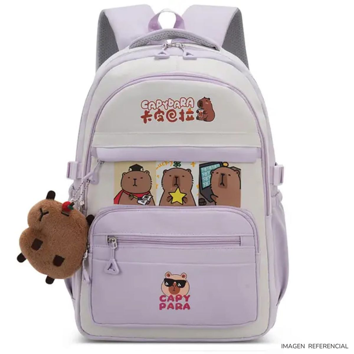 INSPIRA MARKET - Mochila Capibara Aesthetic Escolar Oficio