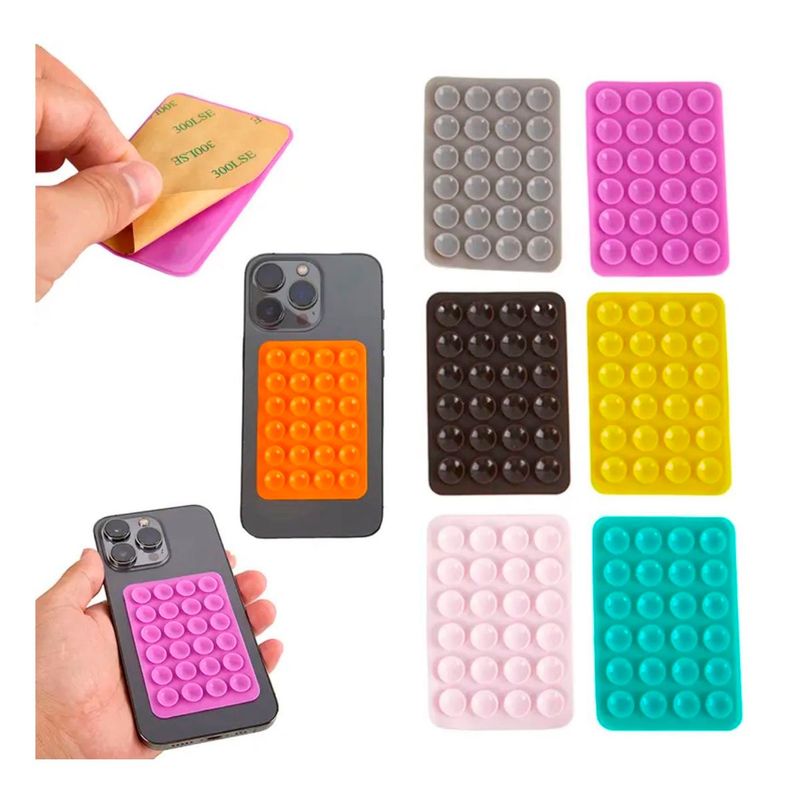 GENERICO - Ventosa para Celular de Silicona Rosa