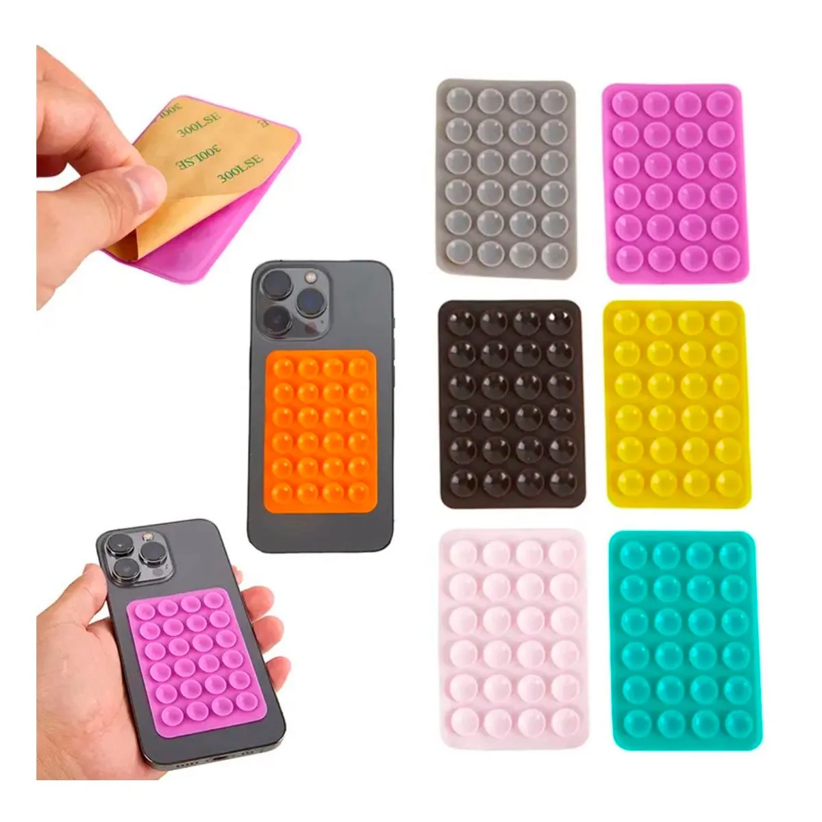 GENERICO - Ventosa para Celular de Silicona Negro