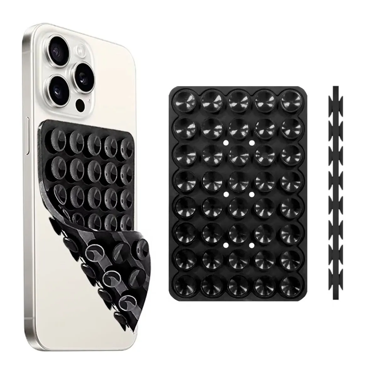 GENERICO - Ventosa para Celular de Silicona Negro