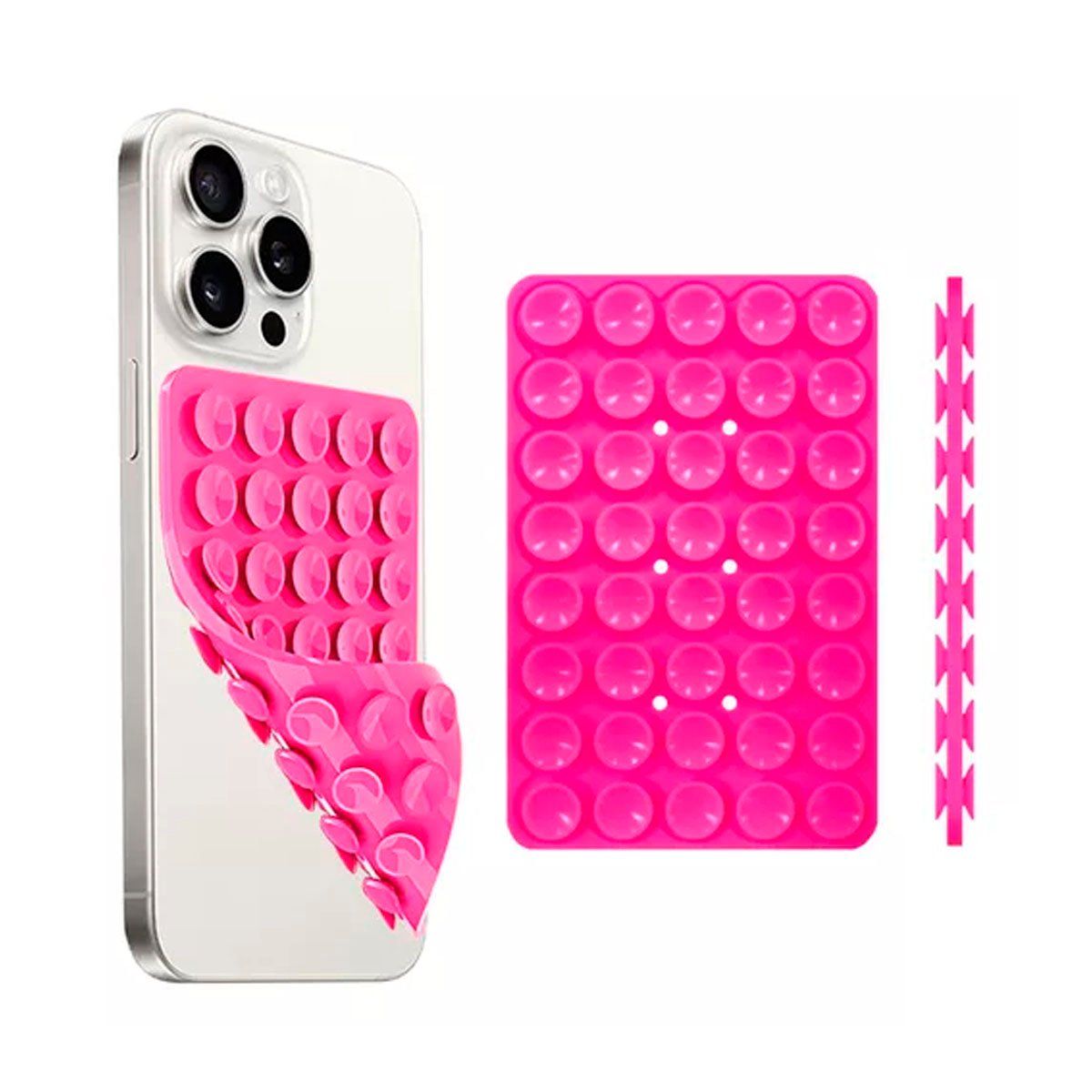 GENERICO - Ventosa para Celular de Silicona Fucsia