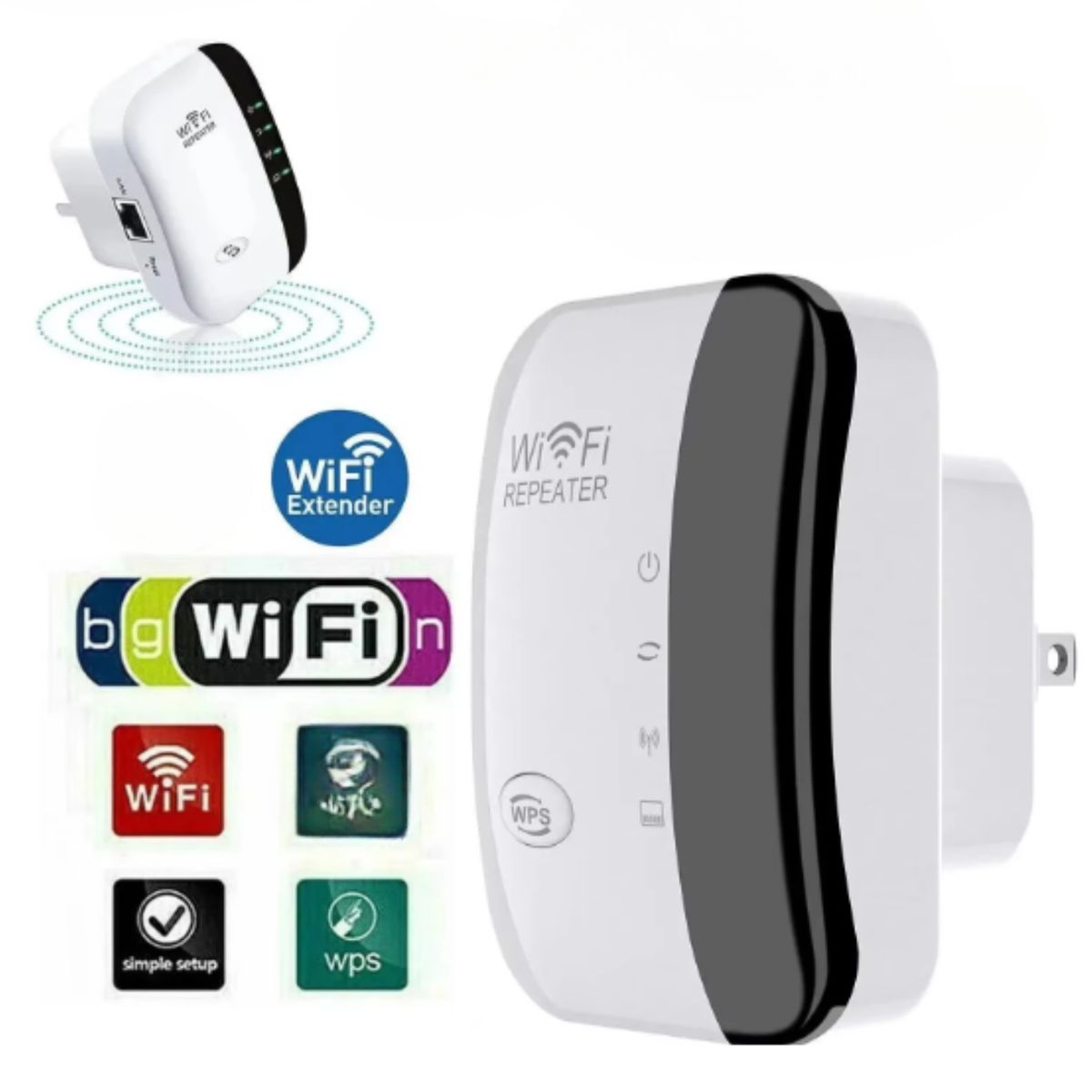 GENERICO - Repetidor Wifi Router Amplificador Inalámbrico y Alambrico Wps Wlan