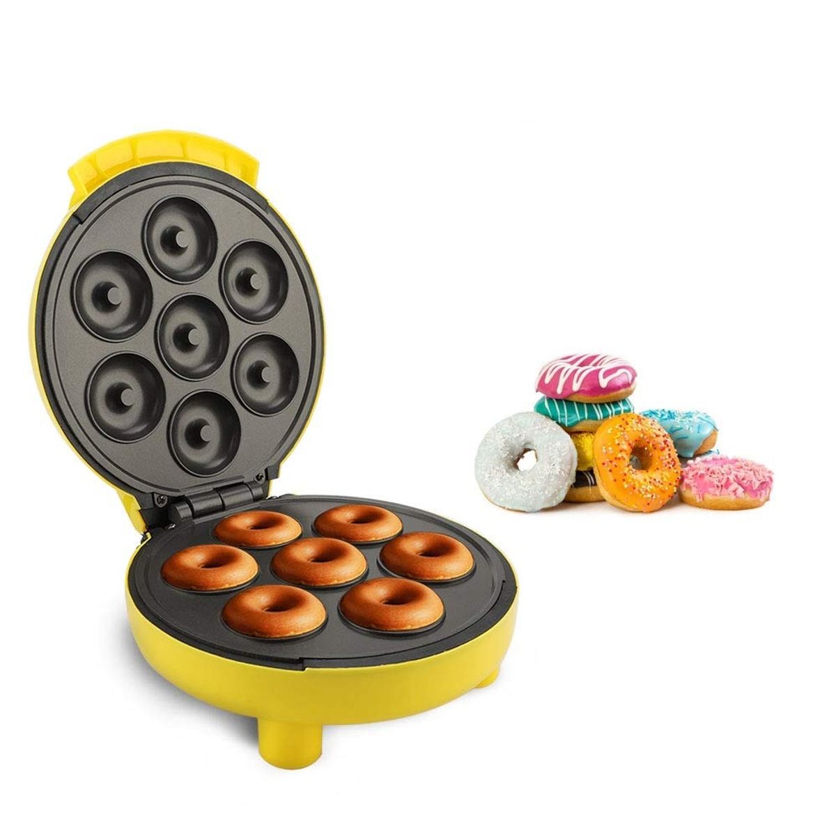 OEM - Máquina Mini Donas Antiadherente Superficie Antiadherente Eléctrica